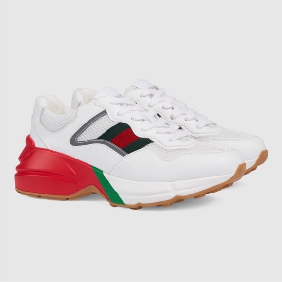 Gucci White and Red Sneakers - Picture 1 of 8